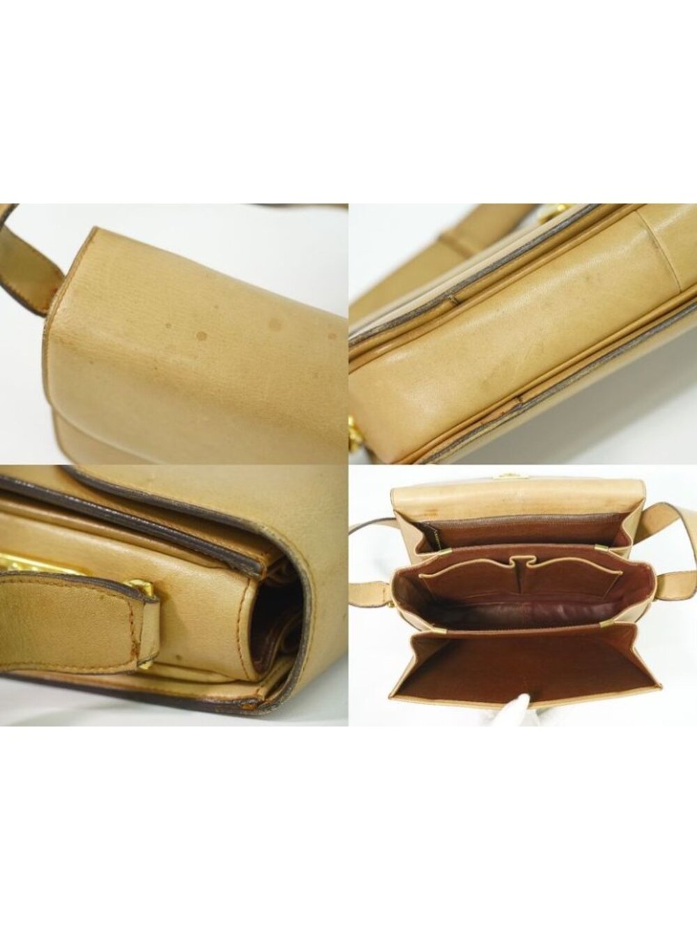 Celine Leather Shoulder Bag Beige - Picture 8 of 9